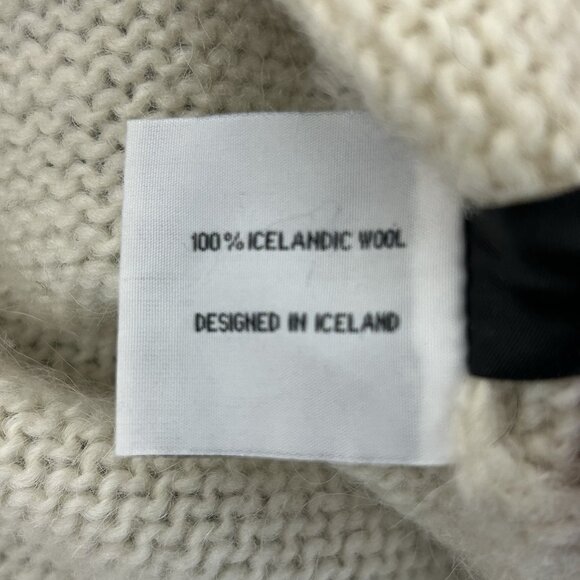 Icewear Iceland XS zip up Cardigan Sweater Icelandic Wool White Comfort Warm - Picture 8 of 16